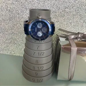 Fossil Stella ES3035 Navy Aluminum Stainless Steel Chronograph Watch Fossil | Accessories | Fossil Stella Es335 Navy Aluminum  main image 3